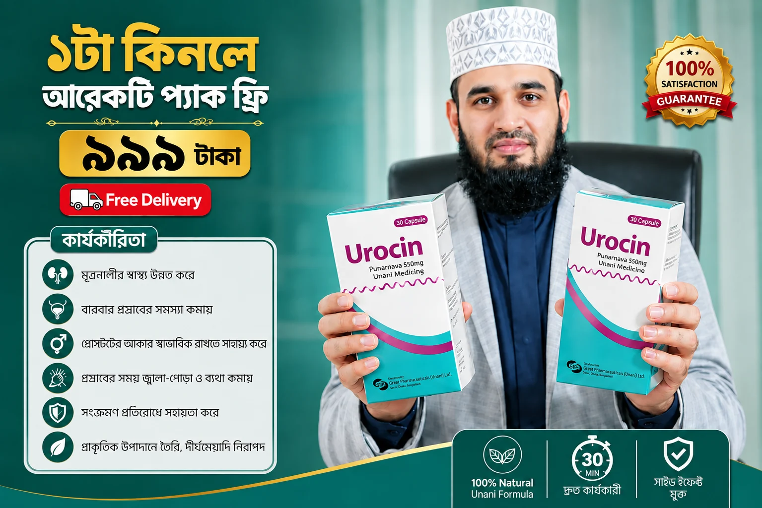 Urocin Ginseng কার্যকারিতা